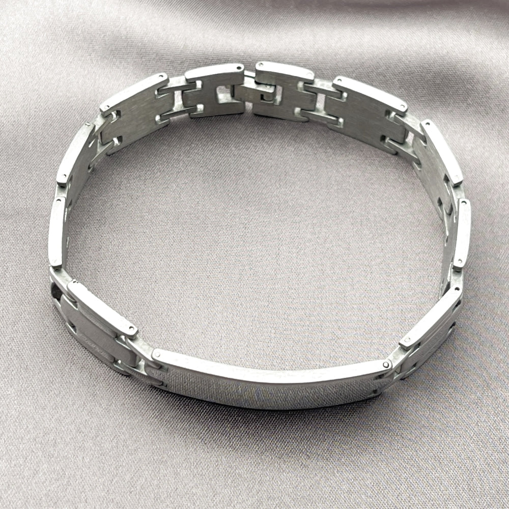 Stainless Steel Solid Bracelet, Polished, Steel Finish