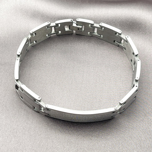 Stainless Steel Solid Bracelet, Polished, Steel Finish