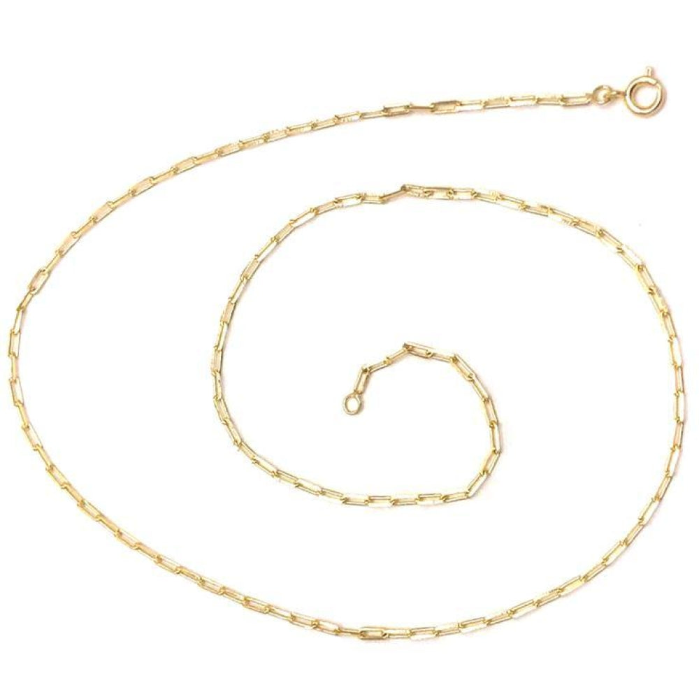 Oro Laminado Basic Necklace, Gold Filled Style Paperclip Design, Polished, Golden Finish