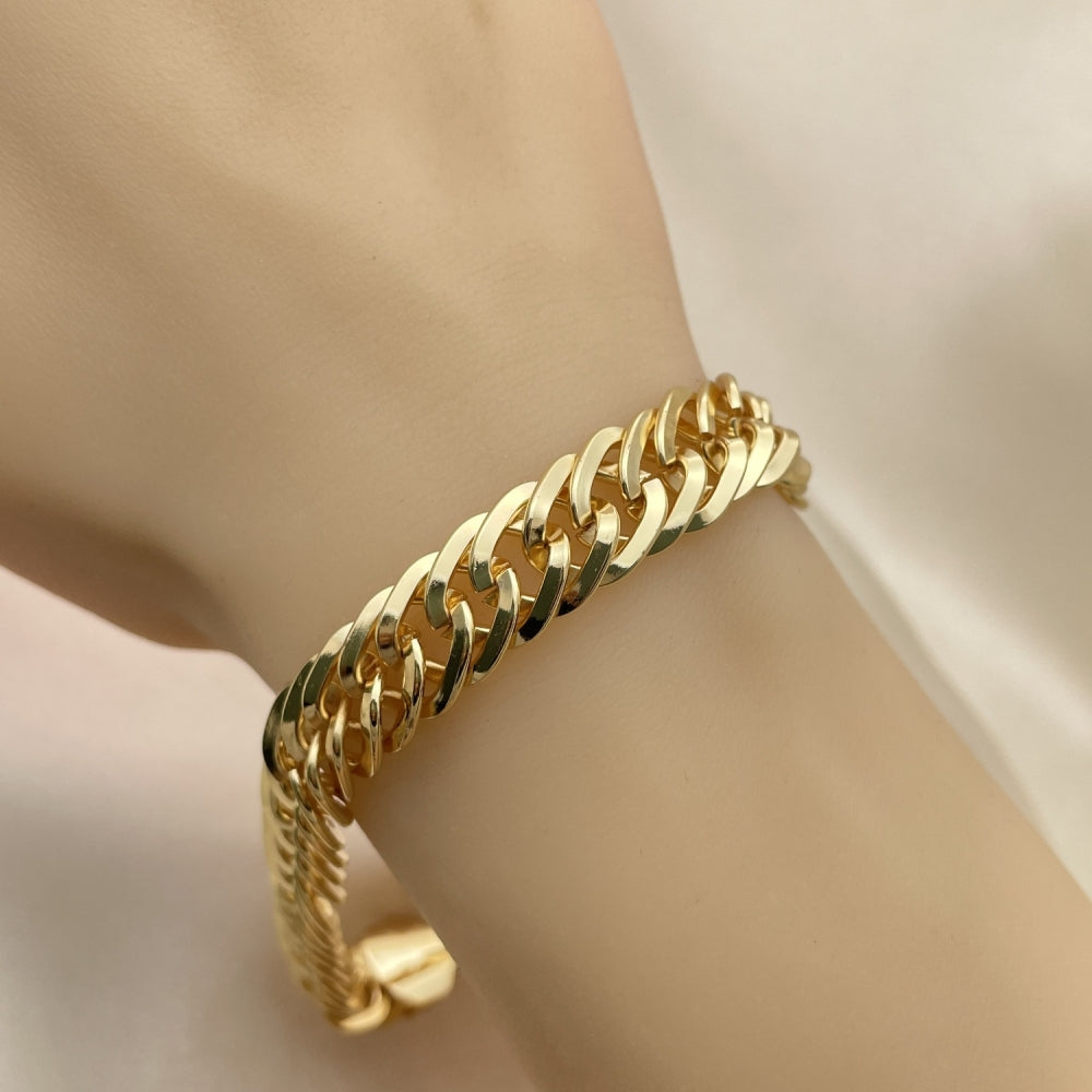 Oro Laminado Basic Bracelet, Gold Filled Style Polished, Golden Finish
