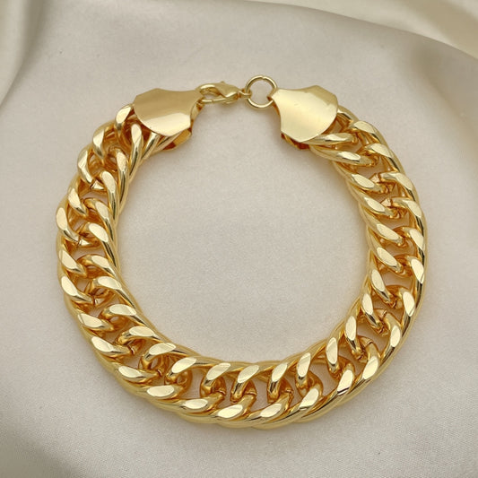 Oro Laminado Basic Bracelet, Gold Filled Style Polished, Golden Finish
