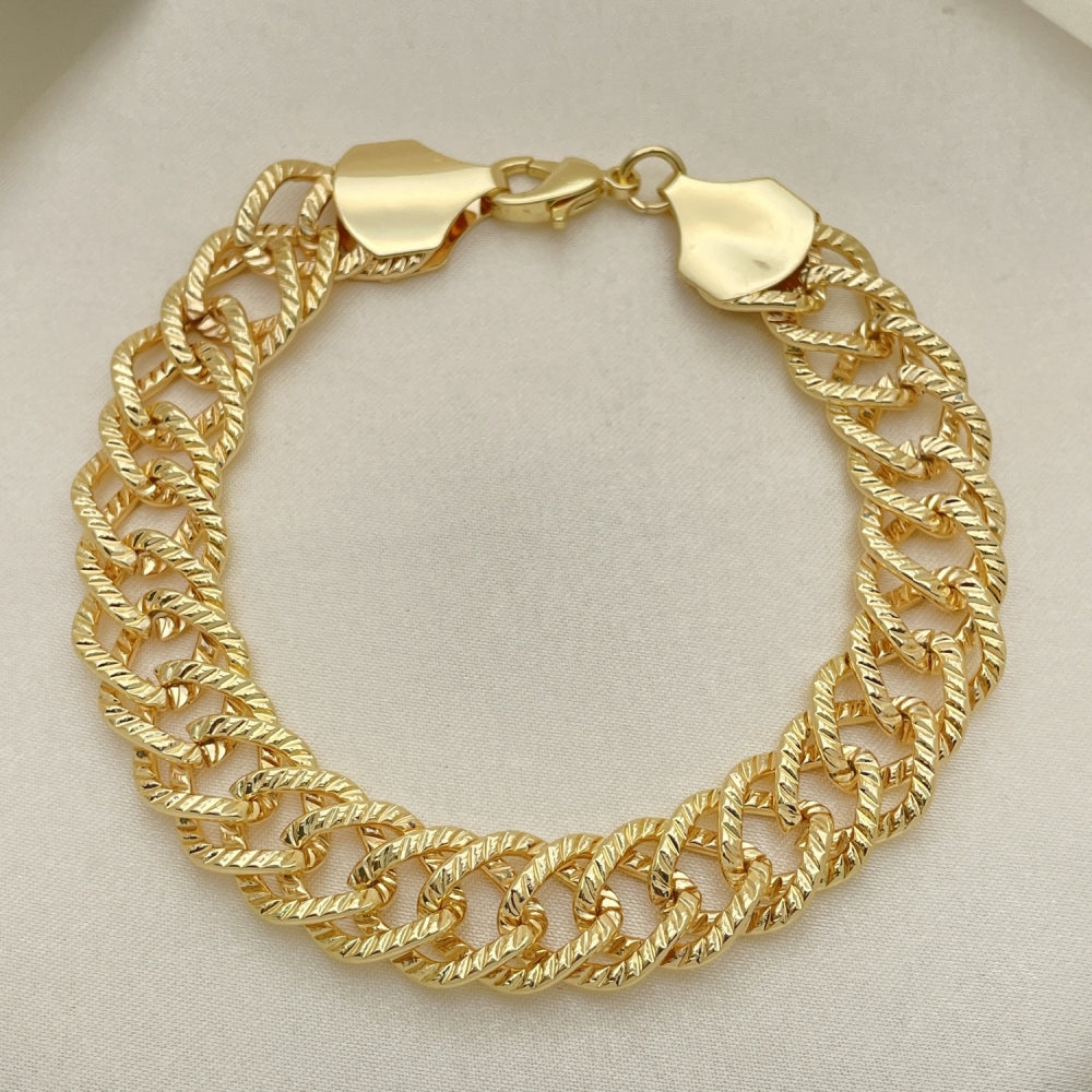 Oro Laminado Basic Bracelet, Gold Filled Style Polished, Golden Finish