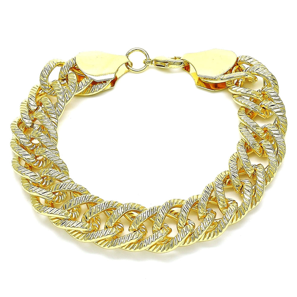 Oro Laminado Basic Bracelet, Gold Filled Style Polished, Golden Finish