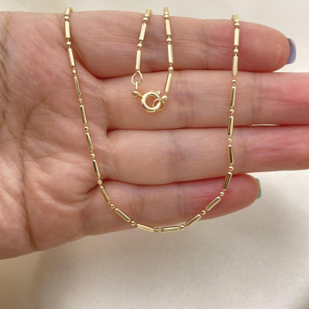 Oro Laminado Basic Necklace, Gold Filled Style Polished, Golden Finish