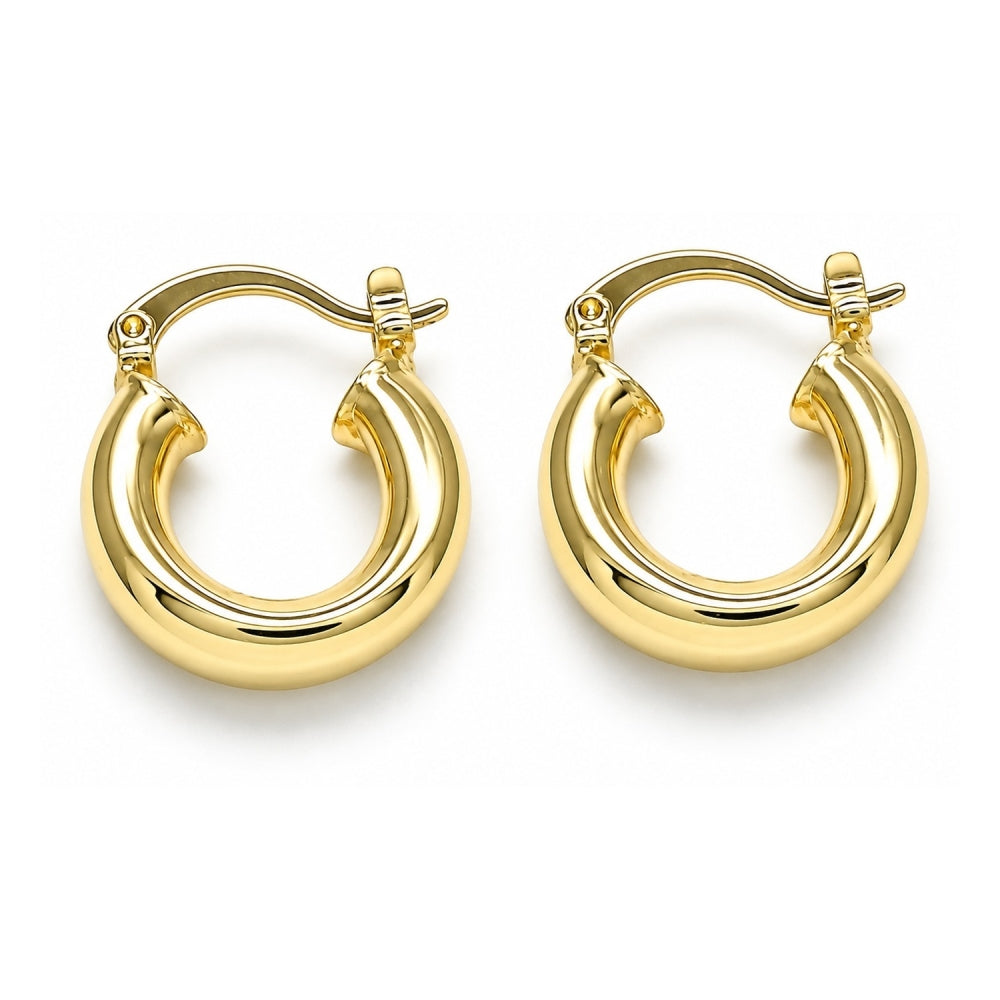 Oro Laminado Small Hoop, Gold Filled Style Polished, Golden Finish