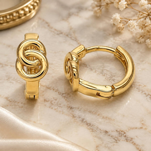 Oro Laminado Huggie Hoop, Gold Filled Style Polished, Golden Finish