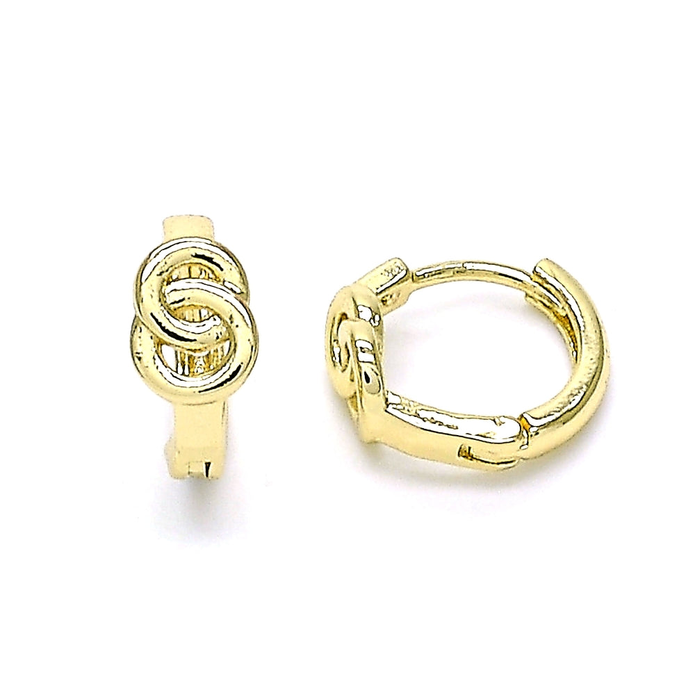 Oro Laminado Huggie Hoop, Gold Filled Style Polished, Golden Finish