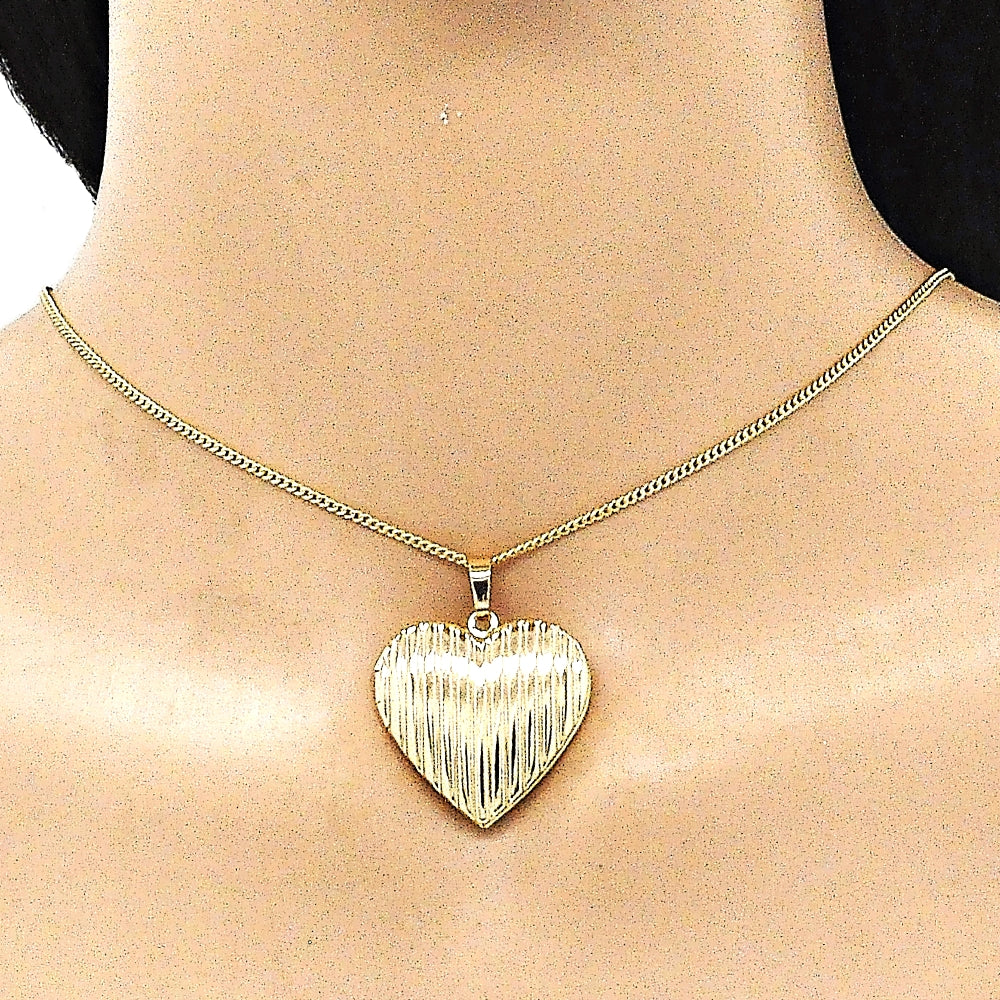 Oro Laminado Pendant Necklace, Gold Filled Style Polished, Golden Finish