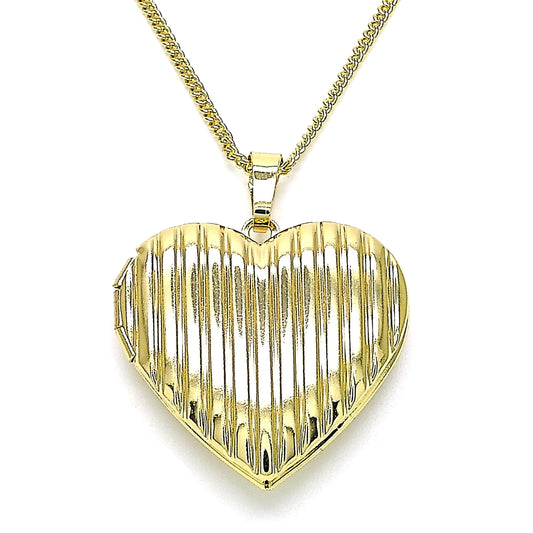 Oro Laminado Pendant Necklace, Gold Filled Style Polished, Golden Finish