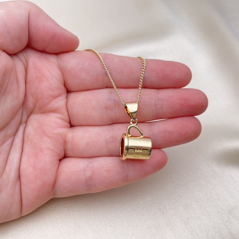 Oro Laminado Pendant Necklace, Gold Filled Style Polished, Golden Finish