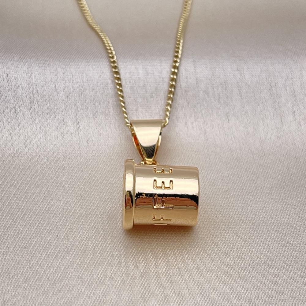 Oro Laminado Pendant Necklace, Gold Filled Style Polished, Golden Finish