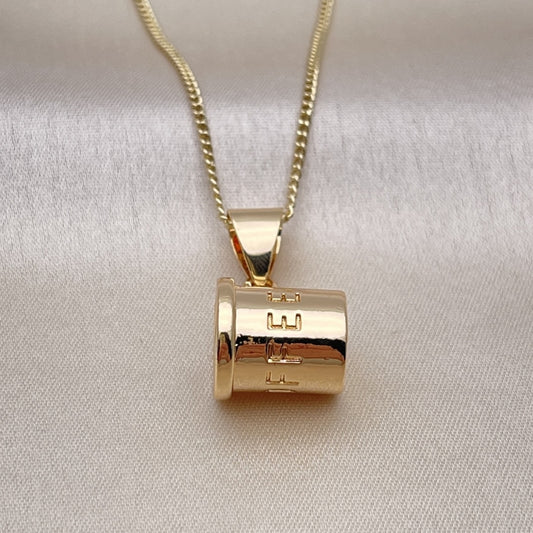 Oro Laminado Pendant Necklace, Gold Filled Style Polished, Golden Finish