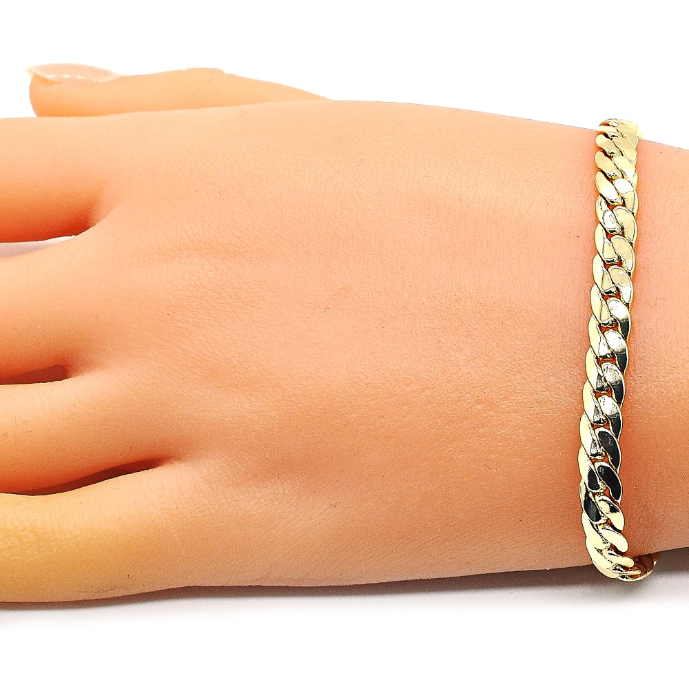 Oro Laminado Basic Bracelet, Gold Filled Style Polished, Golden Finish