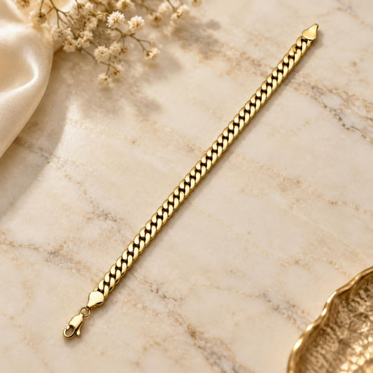 Oro Laminado Basic Bracelet, Gold Filled Style Polished, Golden Finish
