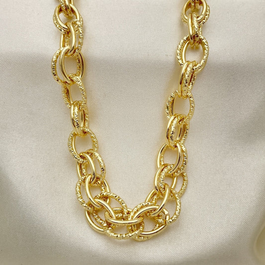 Oro Laminado Basic Necklace, Gold Filled Style Polished, Golden Finish