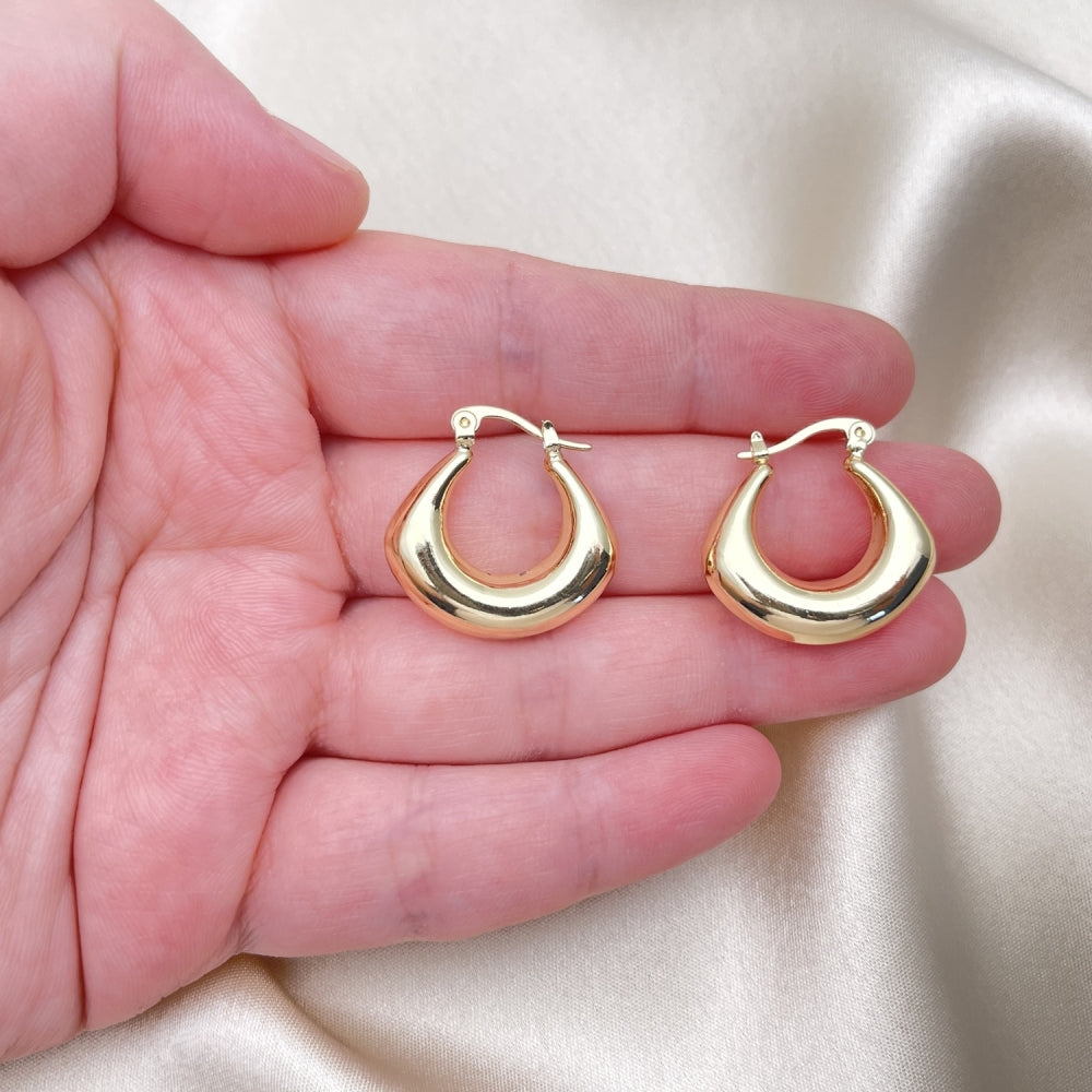Oro Laminado Small Hoop, Gold Filled Style Polished, Golden Finish