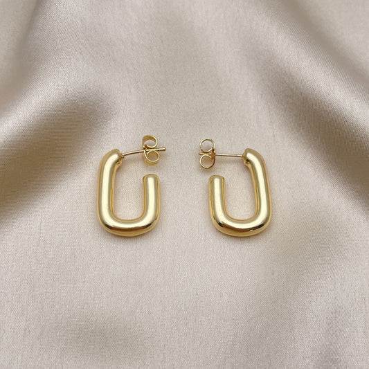 Oro Laminado Small Hoop, Gold Filled Style Polished, Golden Finish