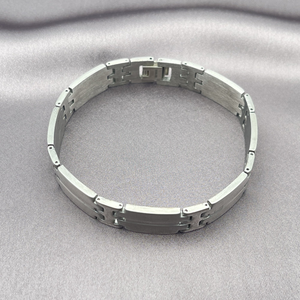 Stainless Steel Solid Bracelet, Polished, Steel Finish