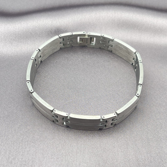 Stainless Steel Solid Bracelet, Polished, Steel Finish
