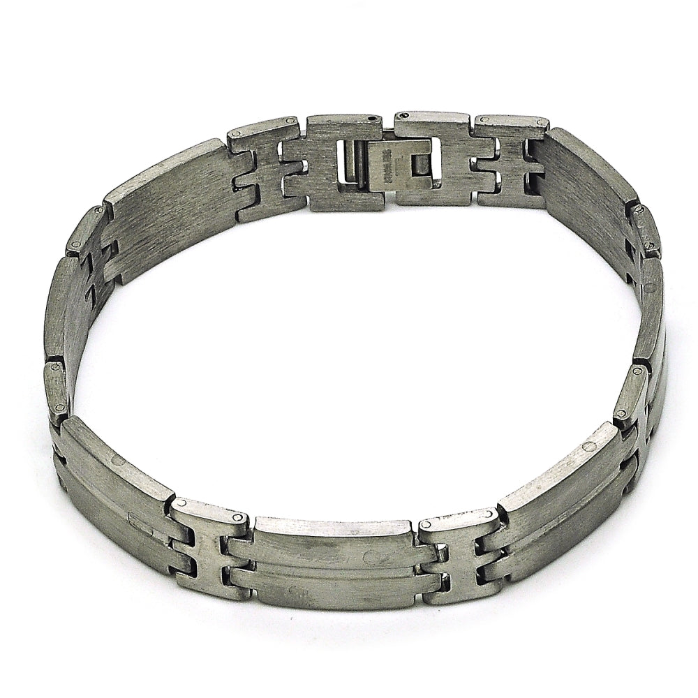Stainless Steel Solid Bracelet, Polished, Steel Finish