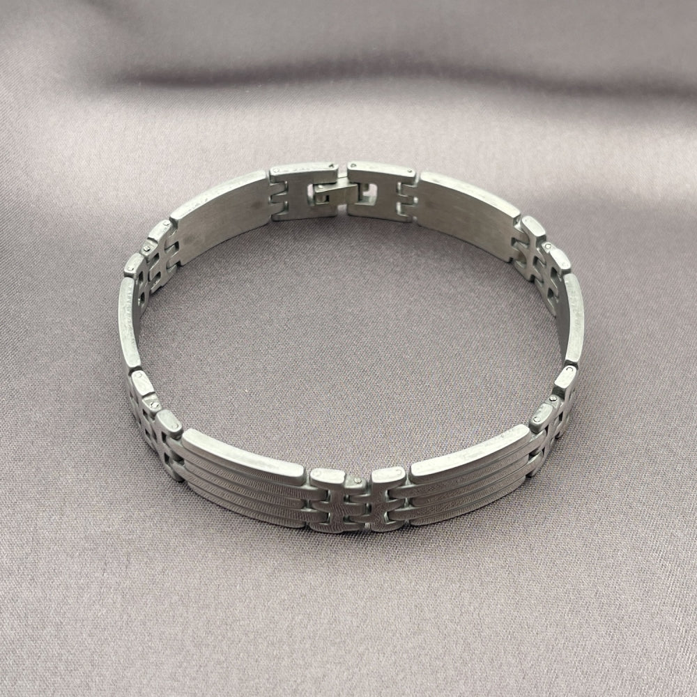 Stainless Steel Solid Bracelet, Polished, Steel Finish