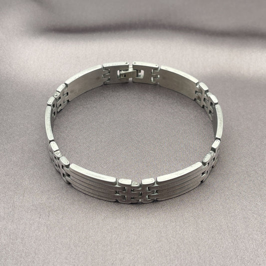 Stainless Steel Solid Bracelet, Polished, Steel Finish