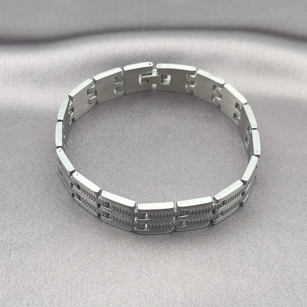 Stainless Steel Solid Bracelet, Polished, Steel Finish