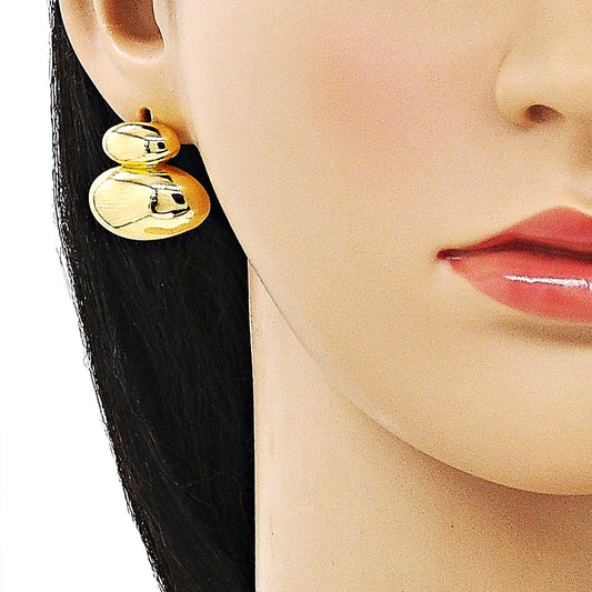 Oro Laminado Dangle Earring, Gold Filled Style Polished, Golden Finish