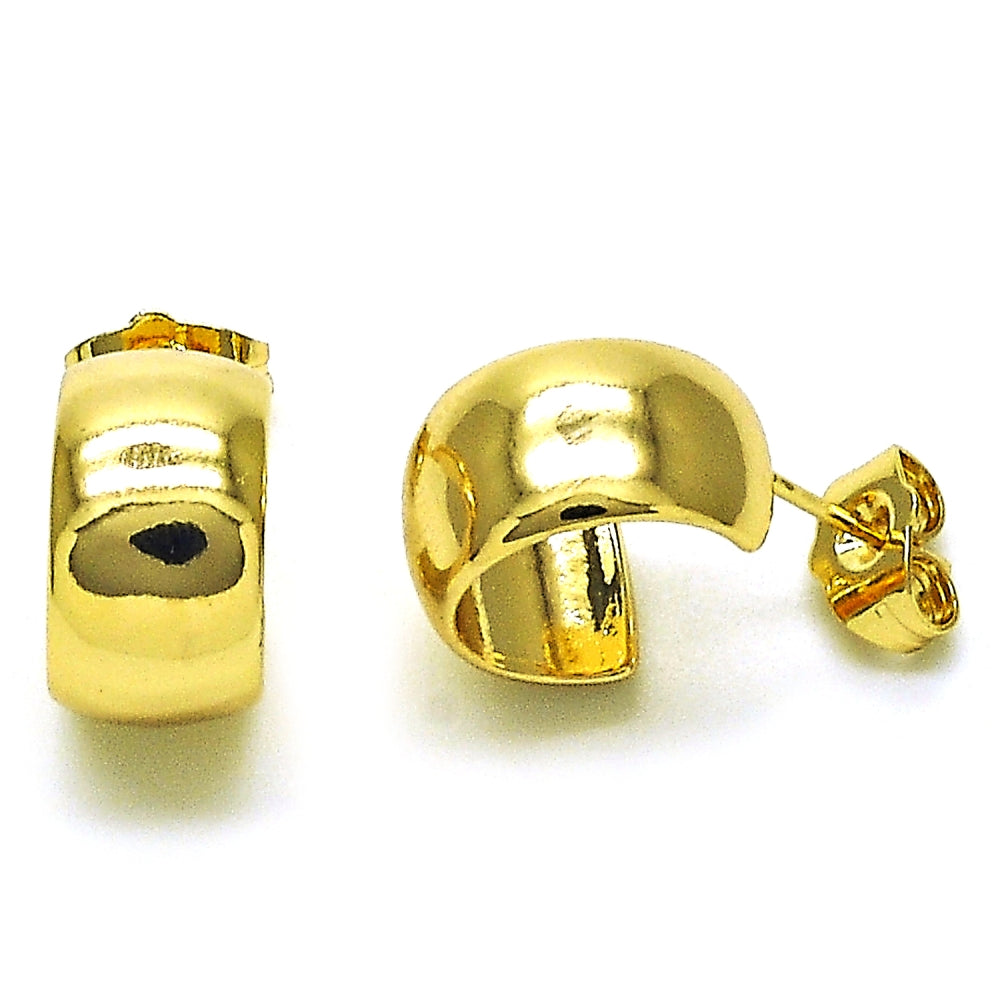 Oro Laminado Children Hoop, Gold Filled Style Polished, Golden Finish