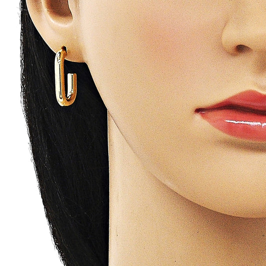 Oro Laminado Small Hoop, Gold Filled Style Polished, Golden Finish