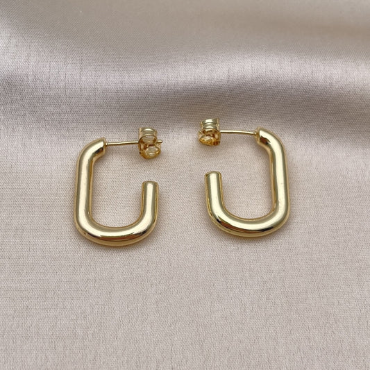 Oro Laminado Small Hoop, Gold Filled Style Polished, Golden Finish