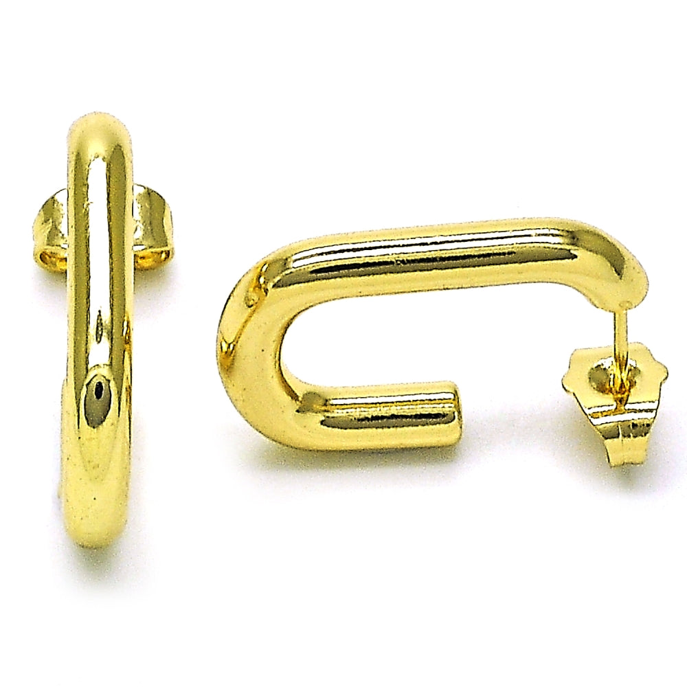 Oro Laminado Small Hoop, Gold Filled Style Polished, Golden Finish