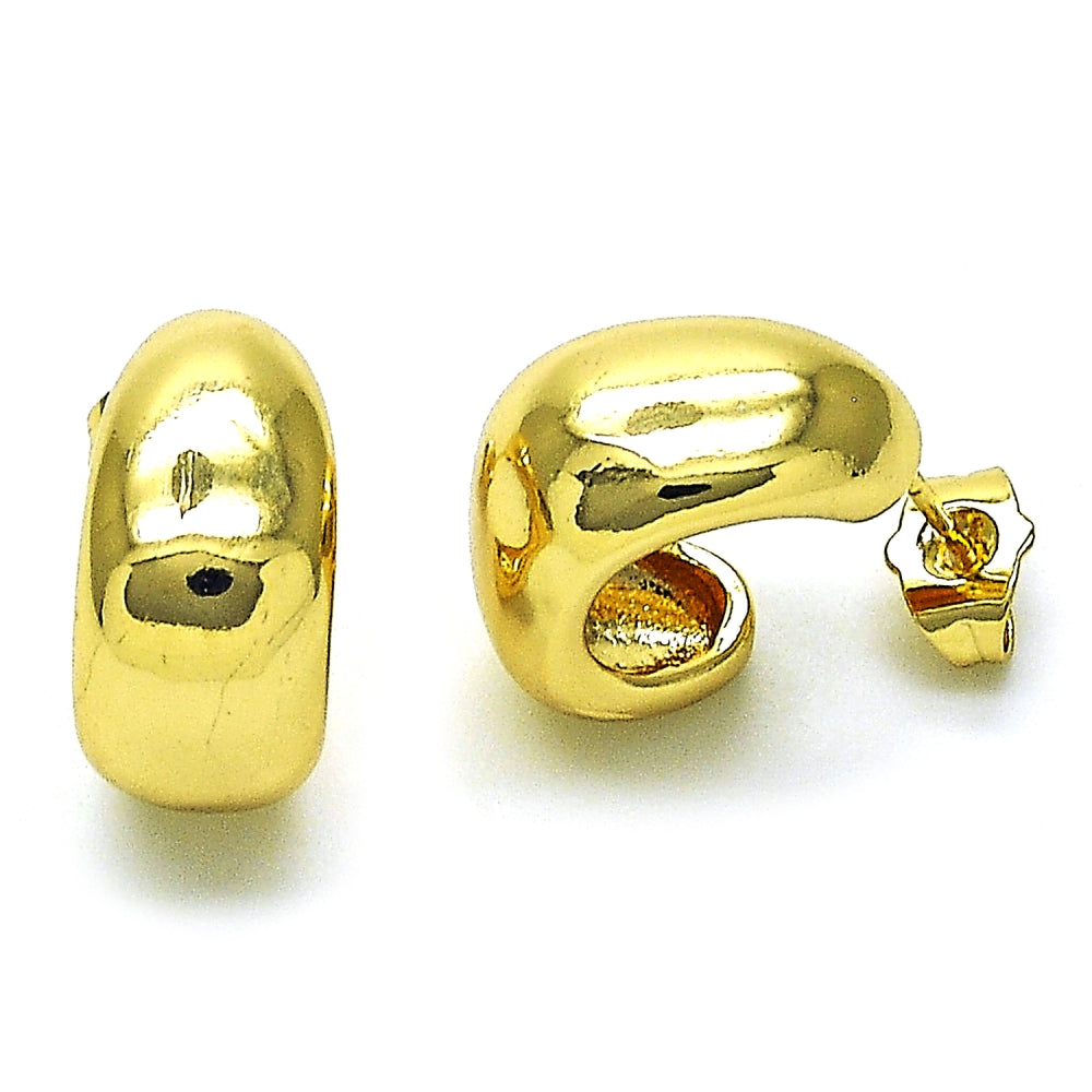 Oro Laminado Small Hoop, Gold Filled Style Polished, Golden Finish