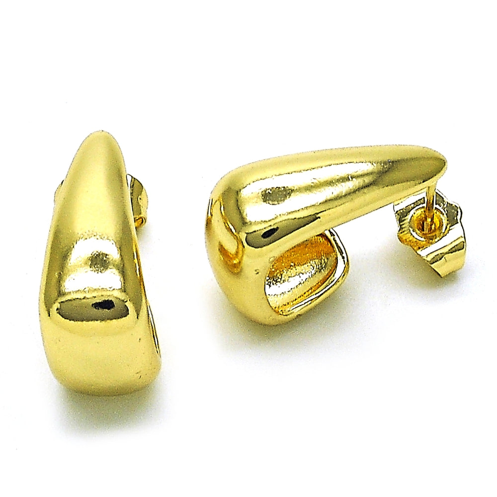 Oro Laminado Small Hoop, Gold Filled Style Polished, Golden Finish