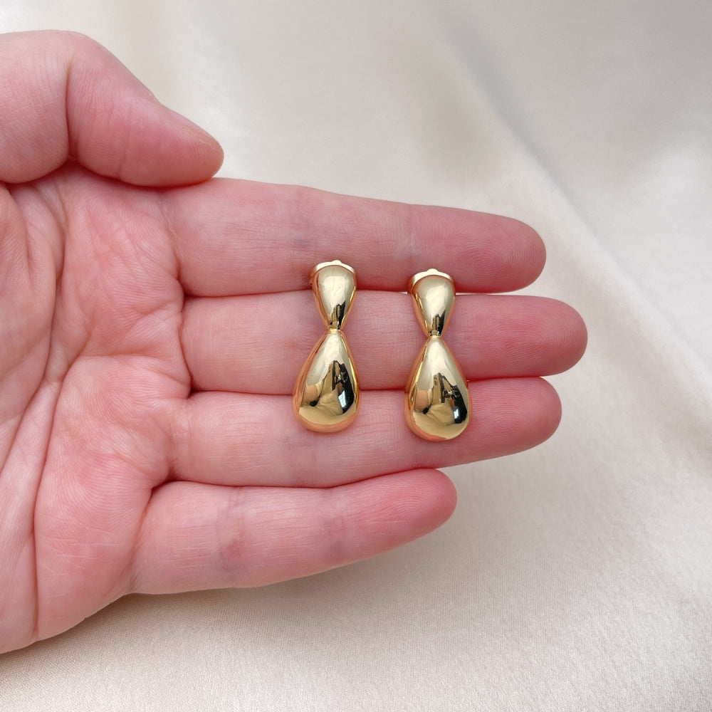 Oro Laminado Dangle Earring, Gold Filled Style Polished, Golden Finish