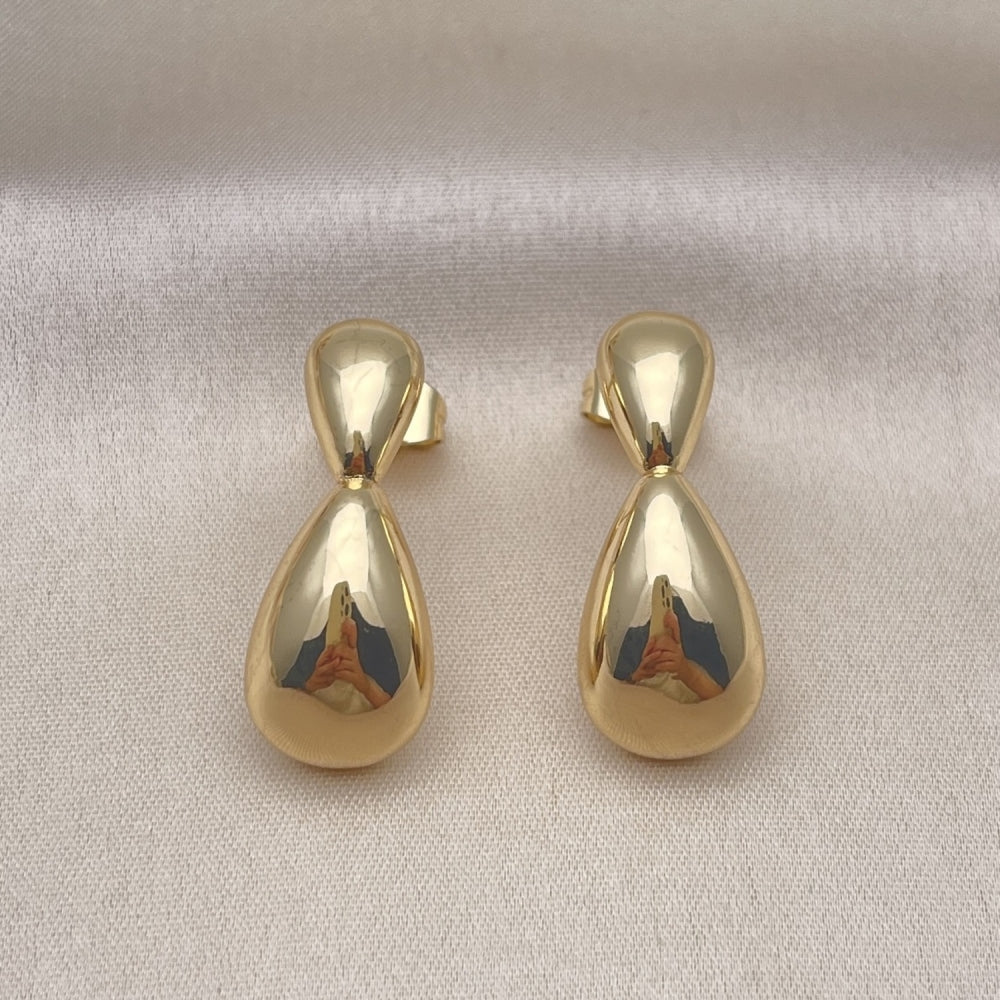 Oro Laminado Dangle Earring, Gold Filled Style Polished, Golden Finish