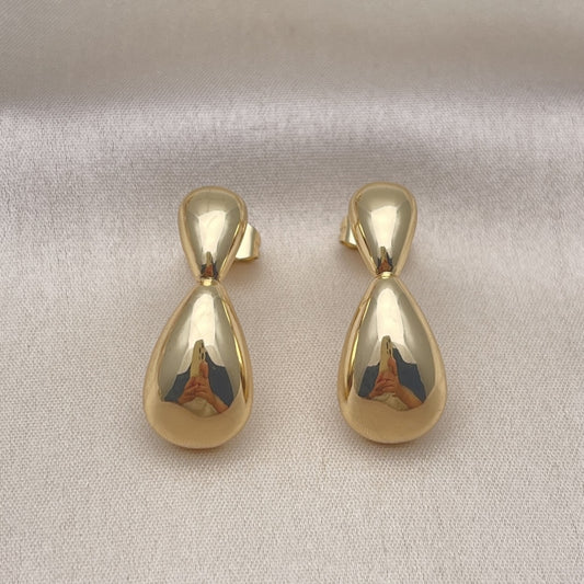 Oro Laminado Dangle Earring, Gold Filled Style Polished, Golden Finish