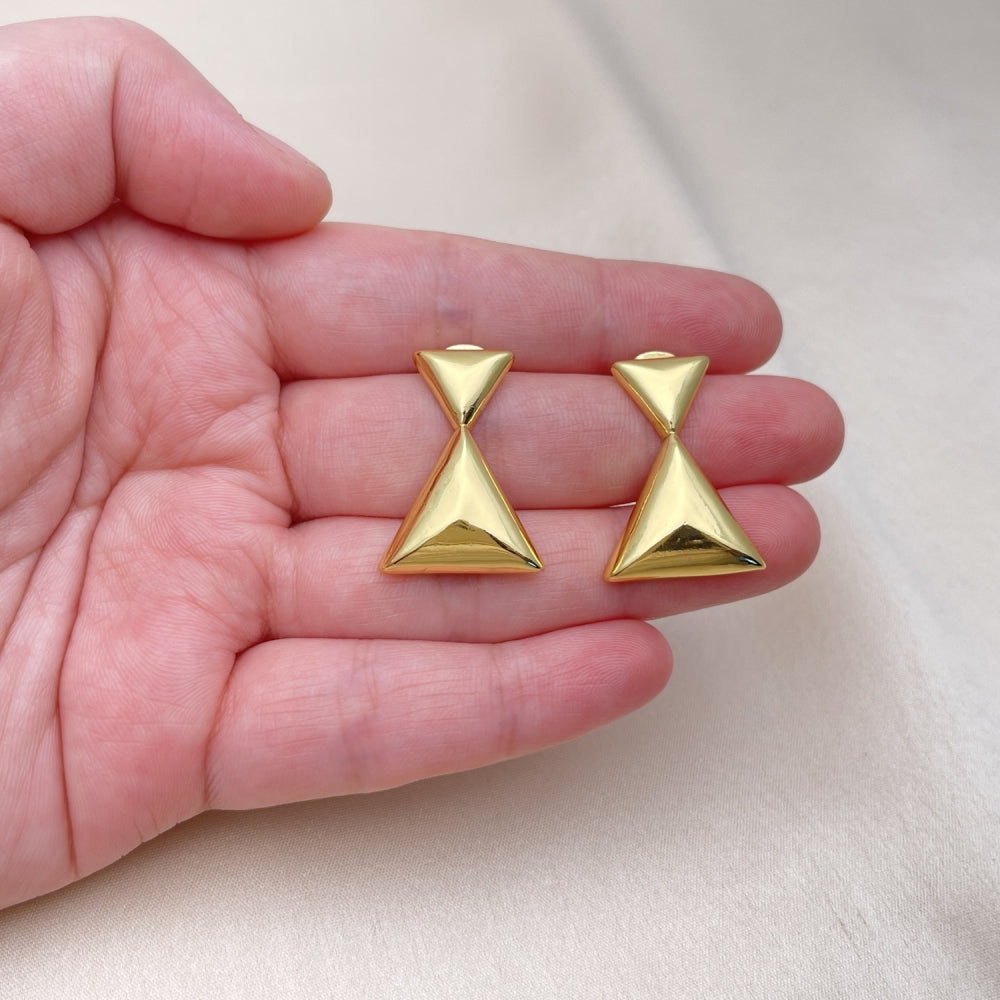 Oro Laminado Dangle Earring, Gold Filled Style Polished, Golden Finish
