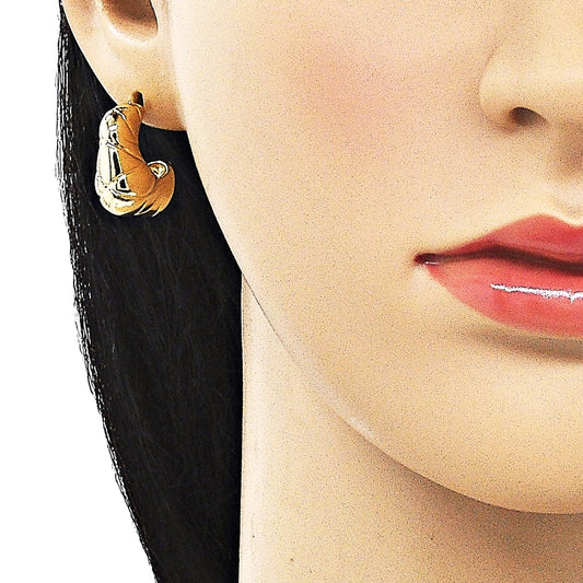 Oro Laminado Small Hoop, Gold Filled Style Polished, Golden Finish