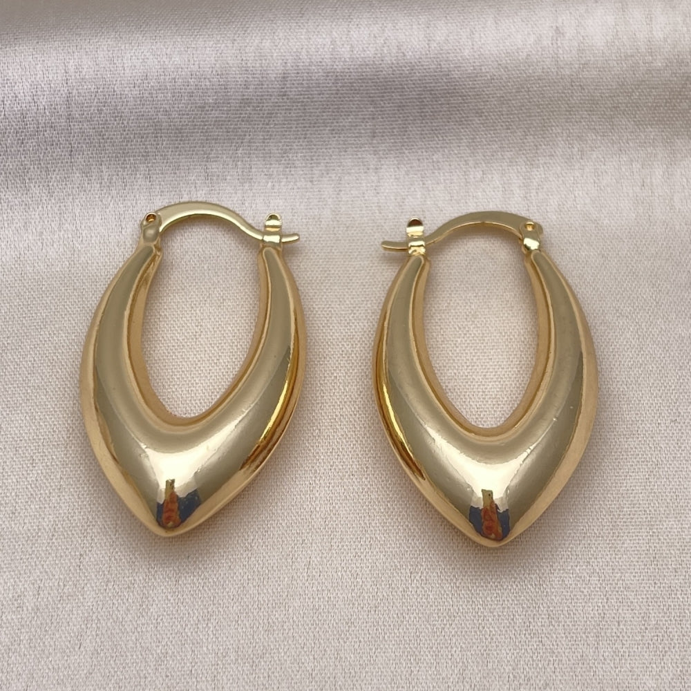 Oro Laminado Small Hoop, Gold Filled Style Hollow Design, Polished, Golden Finish