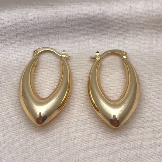 Oro Laminado Small Hoop, Gold Filled Style Hollow Design, Polished, Golden Finish