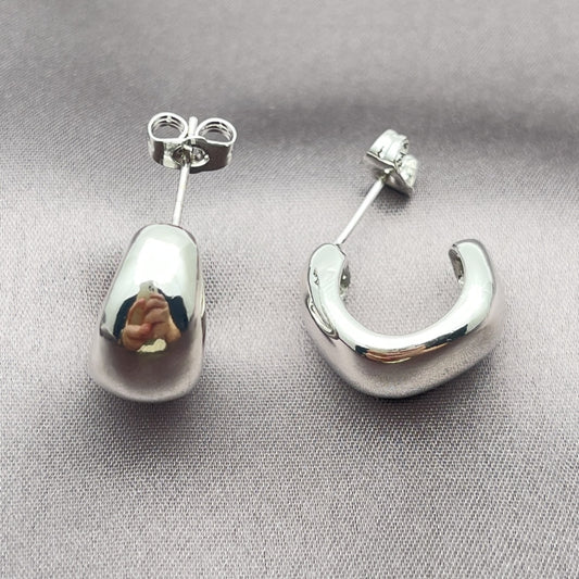 Rhodium Gold Filled Small Hoop, Polished, Rhodium Finish