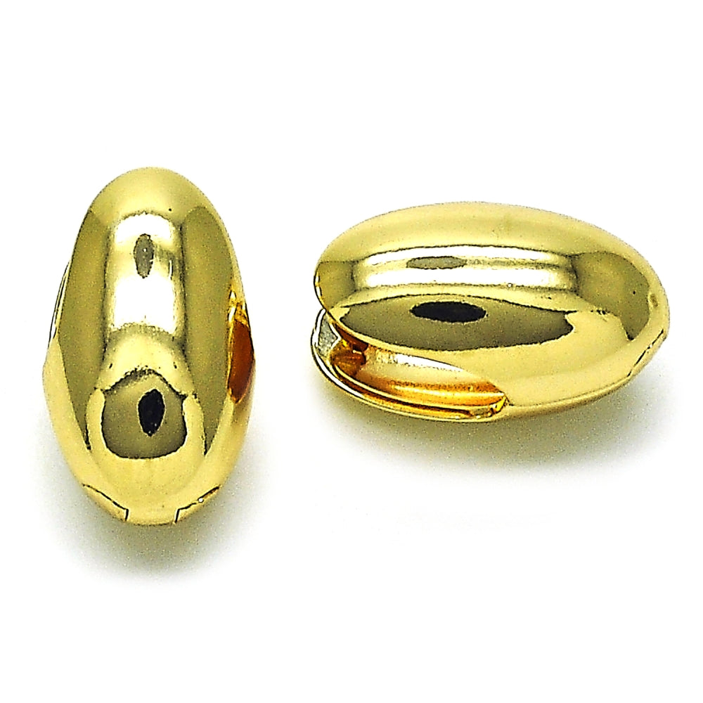 Oro Laminado Huggie Hoop, Gold Filled Style Polished, Golden Finish