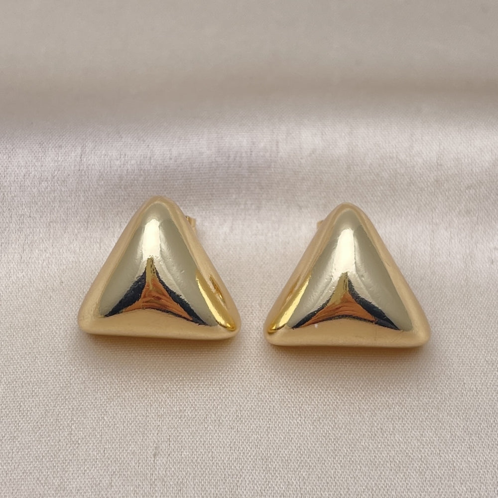Oro Laminado Stud Earring, Gold Filled Style Polished, Golden Finish