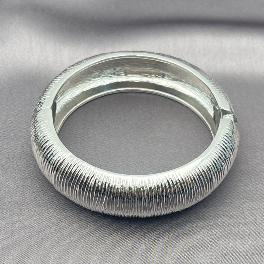Rhodium Gold Filled Individual Bangle, Brushed Finish, Rhodium Finish