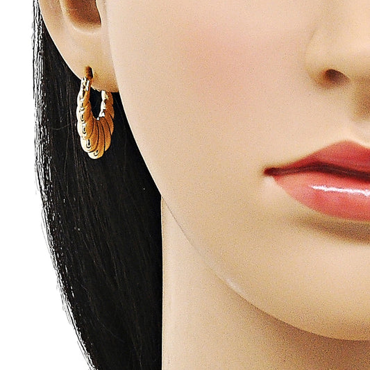 Oro Laminado Small Hoop, Gold Filled Style Polished, Golden Finish