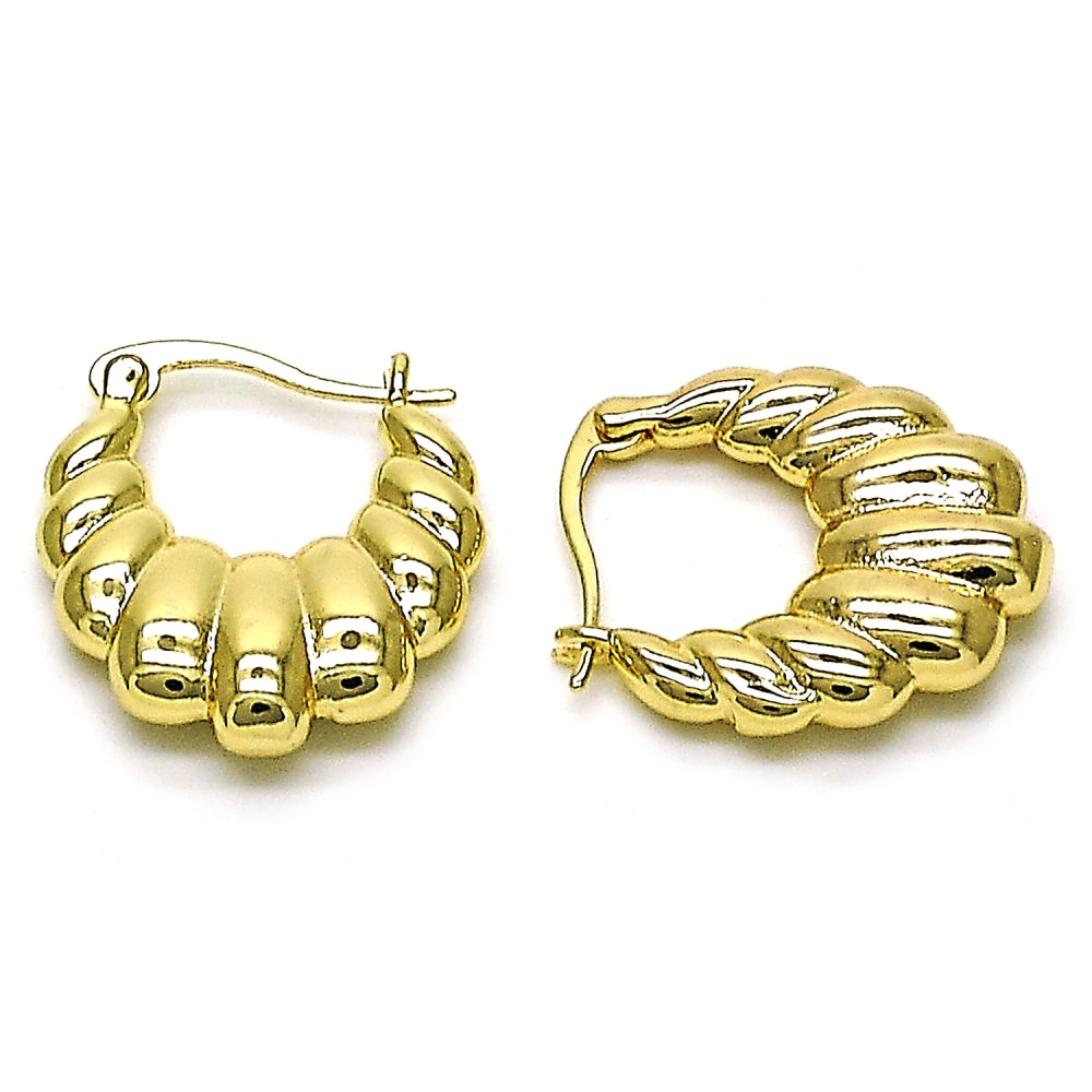 Oro Laminado Small Hoop, Gold Filled Style Polished, Golden Finish
