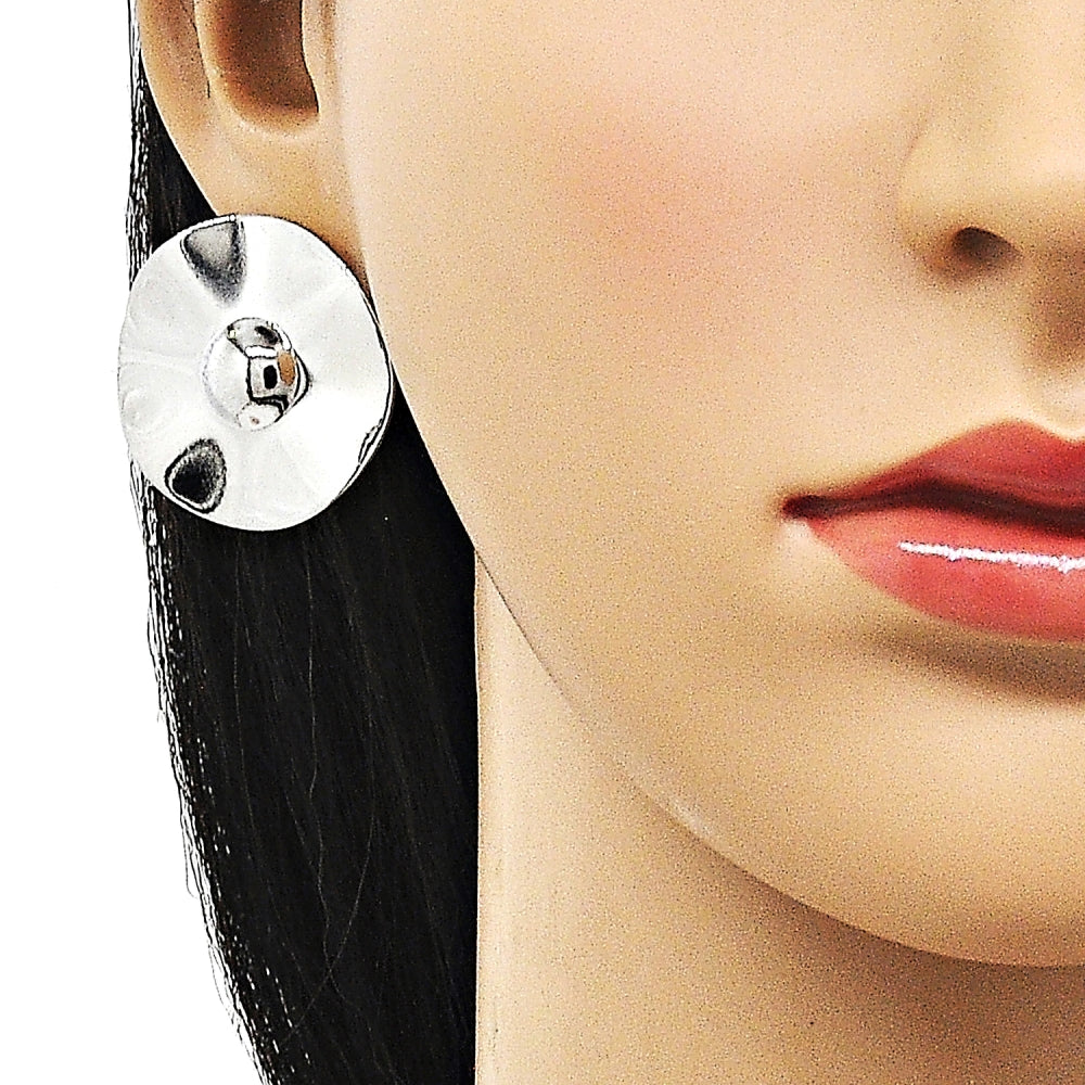 Rhodium Gold Filled Stud Earring, Polished, Rhodium Finish