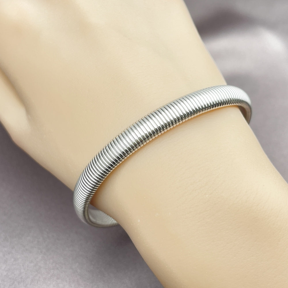 Stainless Steel Fancy Bracelet, Polished, Steel Finish