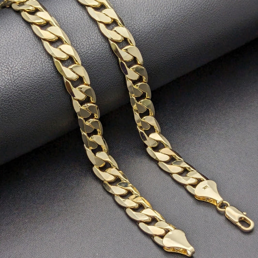 Oro Laminado Basic Bracelet, Gold Filled Style Curb Design, Polished, Golden Finish